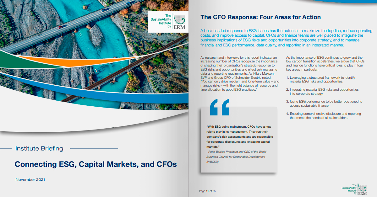 Conectando ESG, mercados de capital y CFOs