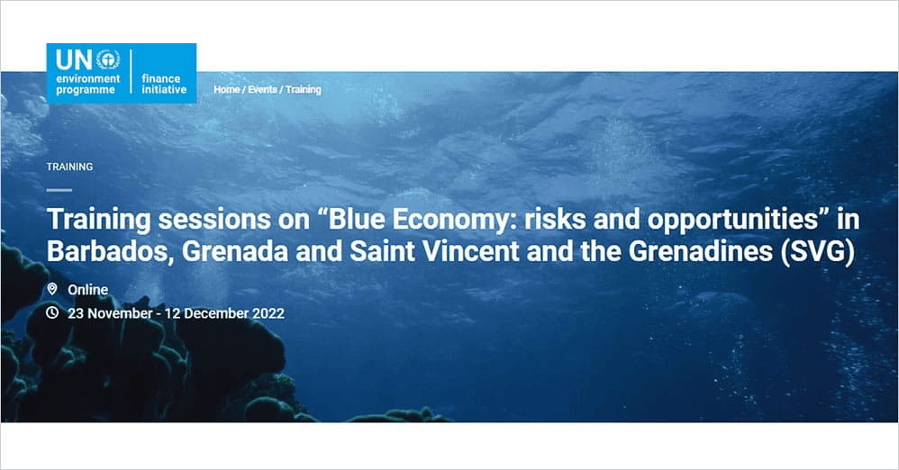 Training sessions on “Blue Economy: risks and opportunities” in Barbados, Grenada and Saint Vincent and the Grenadines (SVG)